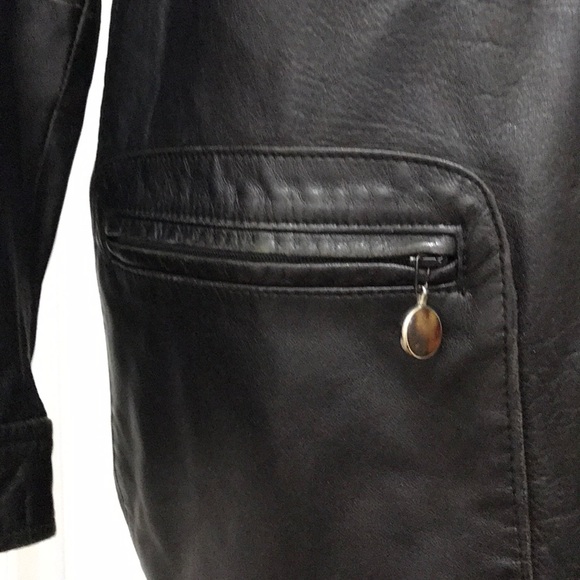 VINTAGE Laurel leather zip up jacket SIZE EU 34 - Picture 8 of 8